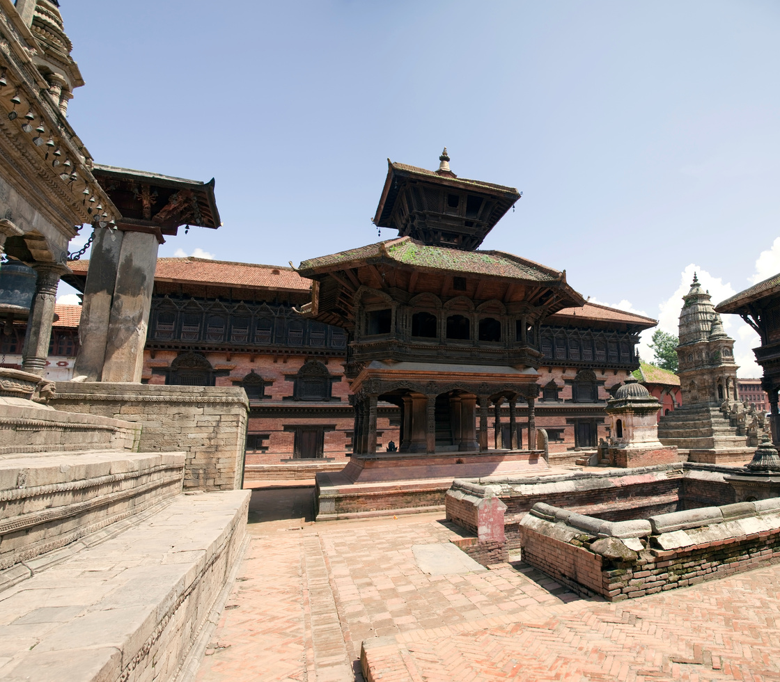 Baktapur Nepal Durbar Square panorama