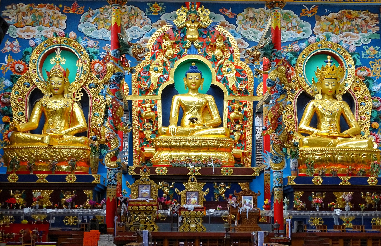 Buddha's Statue in Buddhist Golden Temple, Coorg